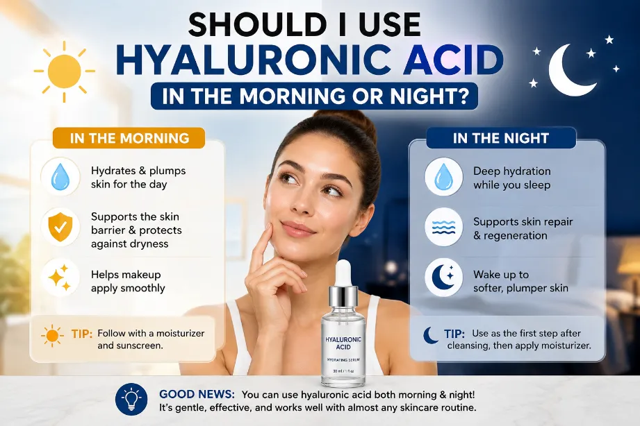 Should I Use Hyaluronic Acid in the Morning or Night