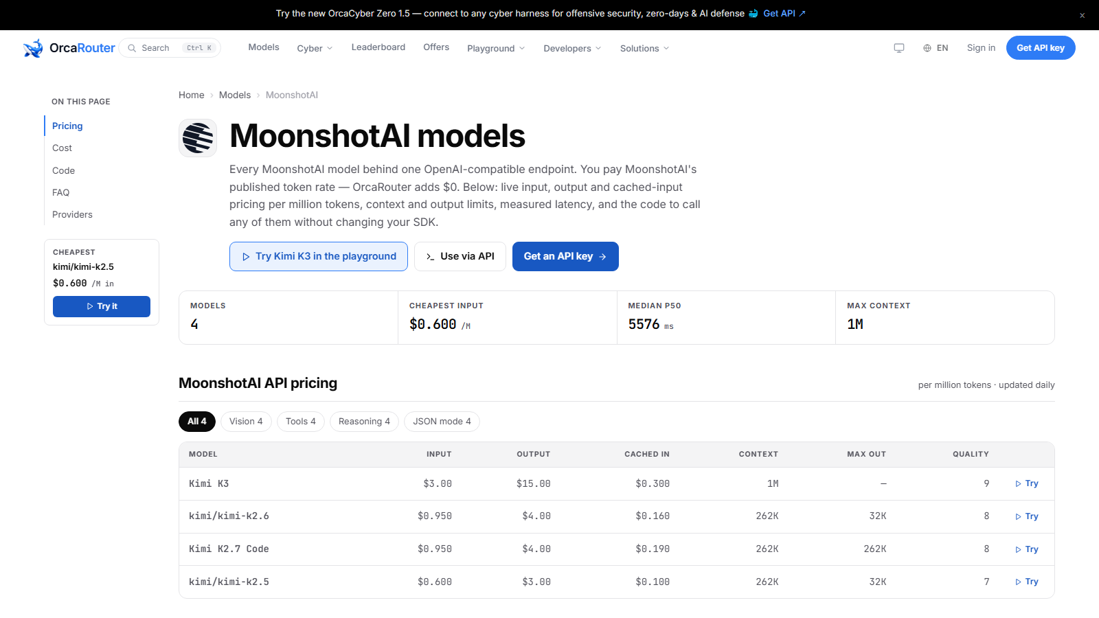 Kimi API Has Four Models: Coverage Is Complete, the Rest Is a Trade-off